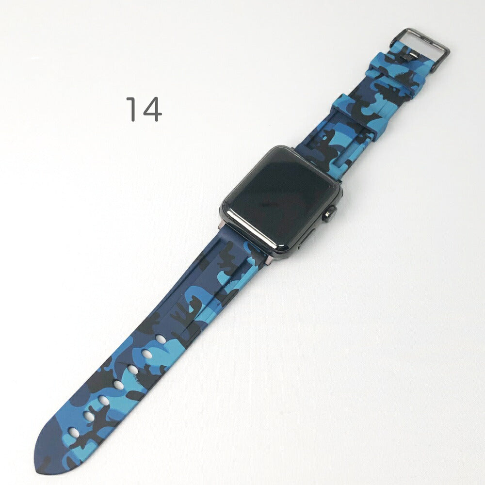 Apple Watch 交換ベルト 交換バンド カモフラ迷彩アーミー柄 No.10~21