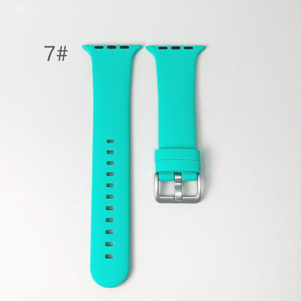 AppleWatchベルトカラフルシリコンバンド38mm40mm42mm44mmサラサラシリコン製アップルウォッチバンド交換ベルト時計バンド手触り気持ちいいサラッサラッシリコンスマートウォッチ全6色かわいい韓国可愛い韓流