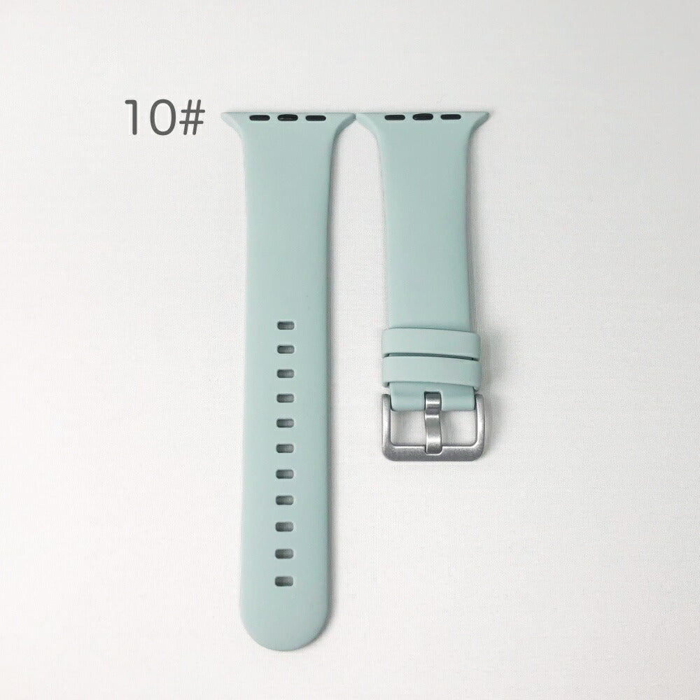 AppleWatchベルトカラフルシリコンバンドスポーツストラップスマート38mm40mm42mm44mmサラサラシリコン製アップルウォッチバンド交換ベルト時計バンドスマートウォッチ全6色かわいい韓国可愛い韓流