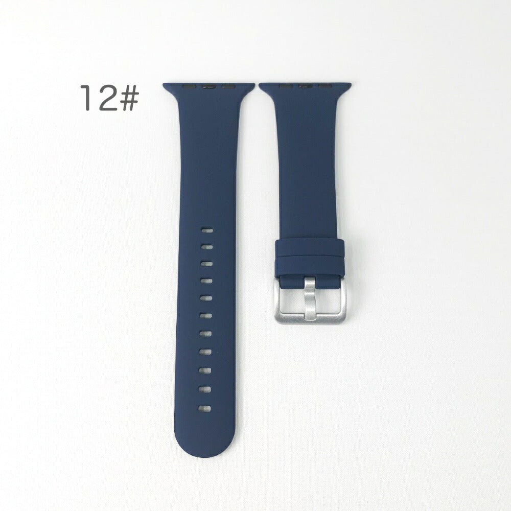 AppleWatchベルトカラフルシリコンバンド38mm40mm42mm44mmサラサラシリコン製アップルウォッチバンド交換ベルト薄い時計バンド軽い手触り気持ちいいサラッサラッシリコンスマートウォッチ全10色かわいい韓国可愛い韓流