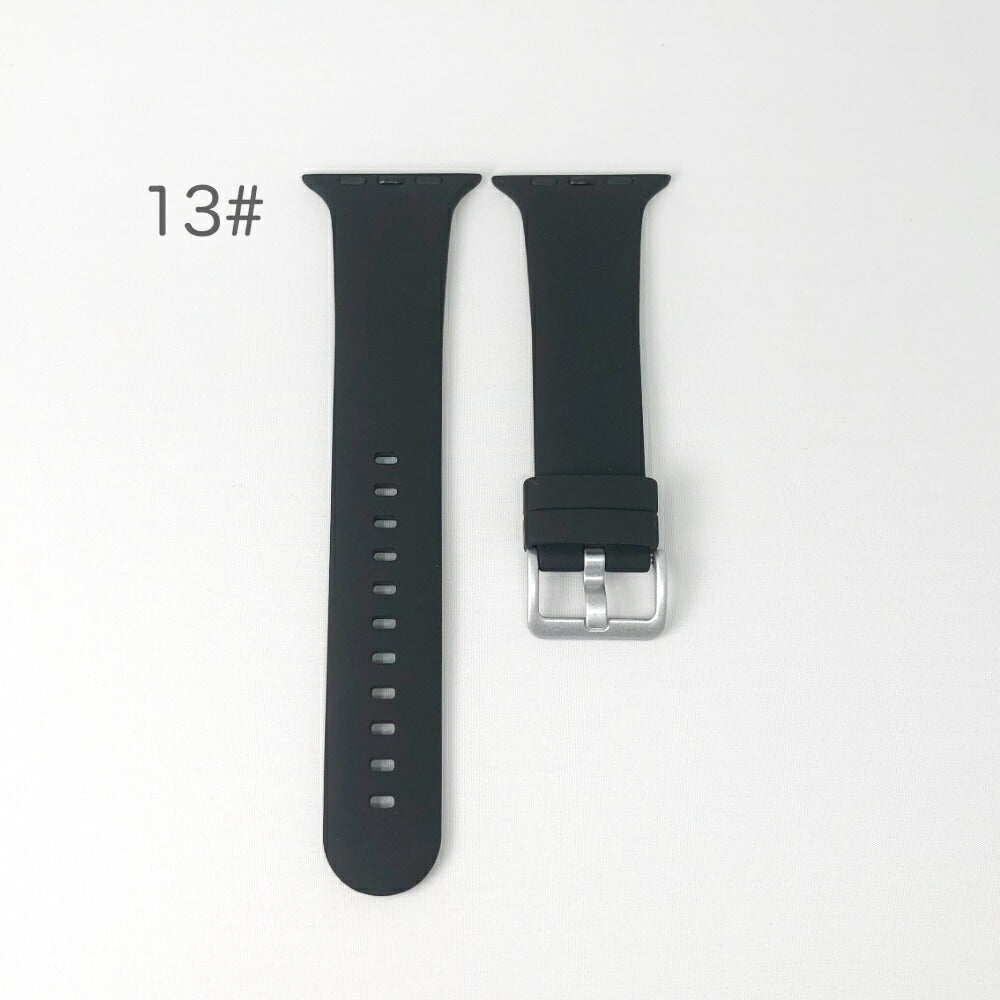 AppleWatchベルトカラフルシリコンバンド38mm40mm42mm44mmサラサラシリコン製アップルウォッチバンド交換ベルト薄い時計バンド軽い手触り気持ちいいサラッサラッシリコンスマートウォッチ全10色かわいい韓国可愛い韓流
