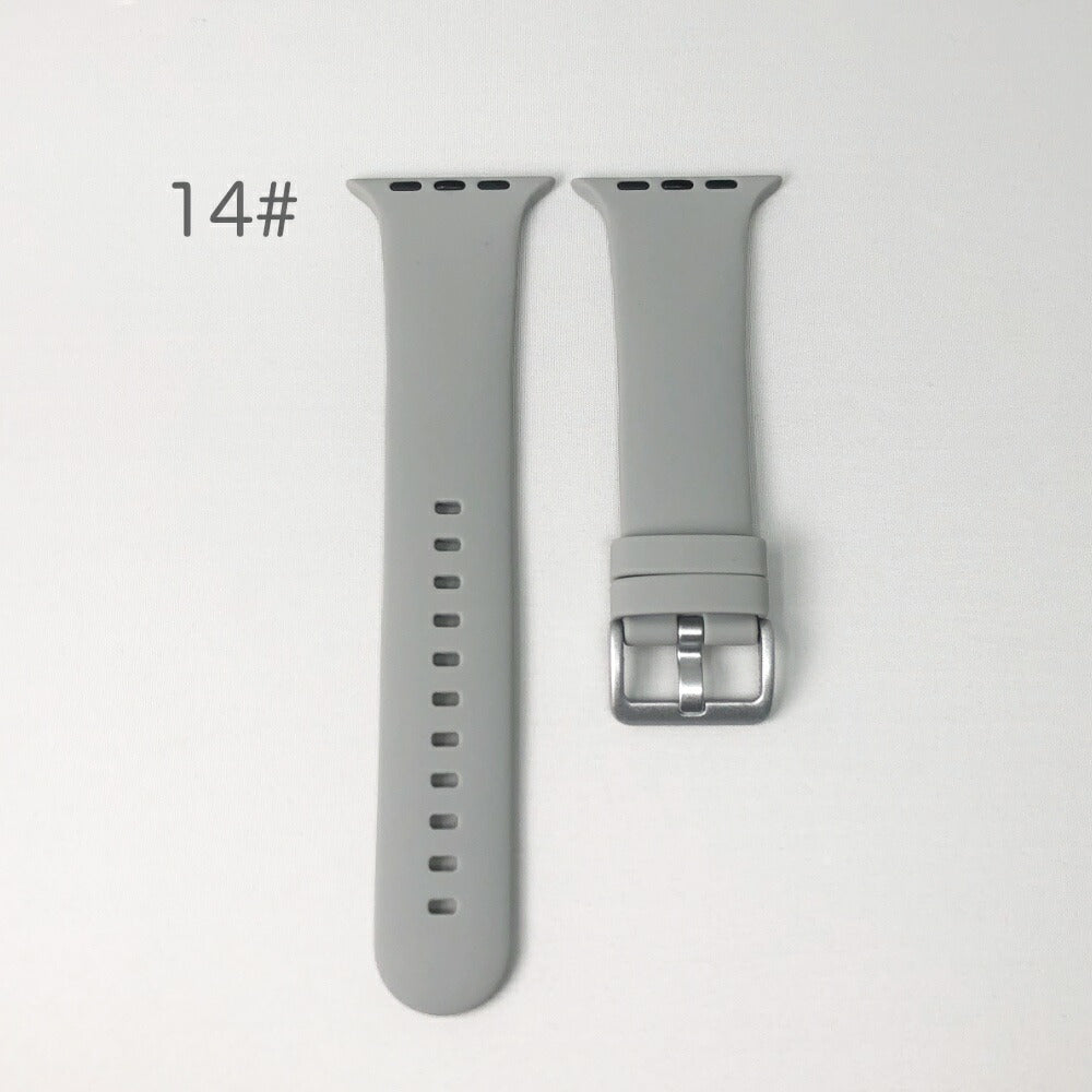 AppleWatchベルトカラフルシリコンバンド38mm40mm42mm44mmサラサラシリコン製アップルウォッチバンド交換ベルト薄い時計バンド軽い手触り気持ちいいサラッサラッシリコンスマートウォッチ全10色かわいい韓国可愛い韓流