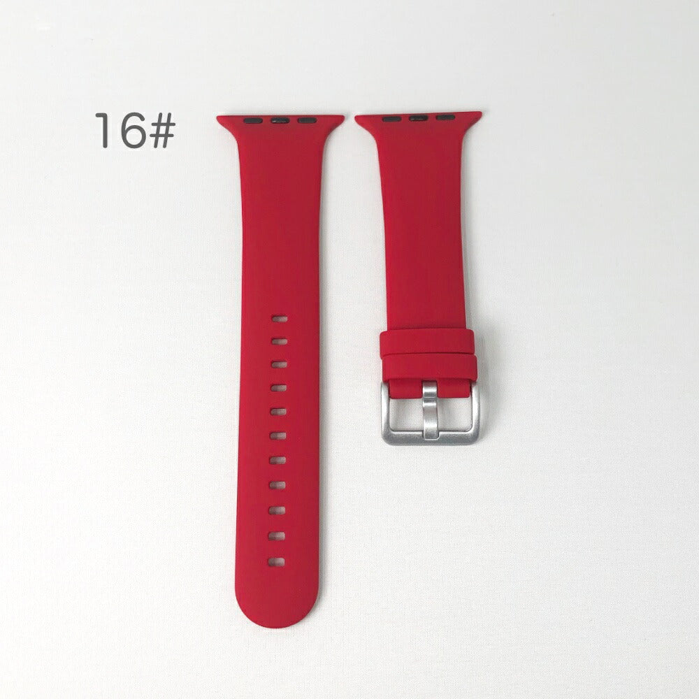 AppleWatchベルトカラフルシリコンバンド38mm40mm42mm44mmサラサラシリコン製アップルウォッチバンド交換ベルト薄い時計バンド軽い手触り気持ちいいサラッサラッシリコンスマートウォッチ全10色かわいい韓国可愛い韓流