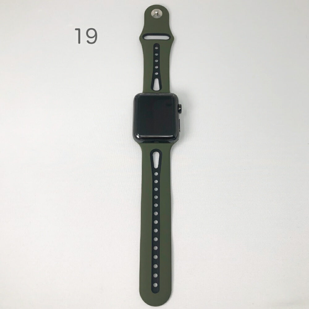 AppleWatchシリーズ7ベルトカラフルシリコンバンドスポーツストラップスマート38mm40mm41mm42mm44mm45mmサラサラシリコン製アップルウォッチバンド交換ベルト時計バンドスマートウォッチ全6色かわいい韓国可愛い韓流