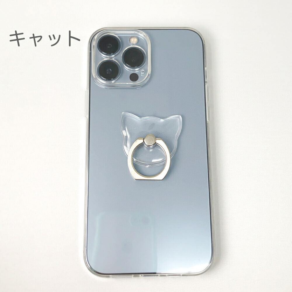 透明スマホリングiPhone・スマホ対応しっかり接着透明リングホルダースタンドとしても使用可能透明ケースと相性良しリングスタンド