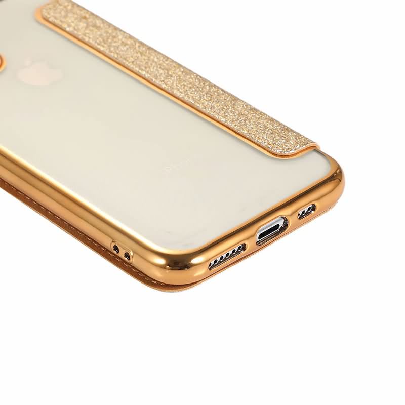 iPhone11・iPhoneSE2020対応フチがキラキラ定番透明TPUソフトケースクリアケースQi対応