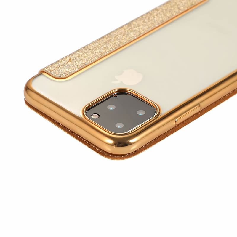 iPhone11・iPhoneSE2020対応フチがキラキラ定番透明TPUソフトケースクリアケースQi対応