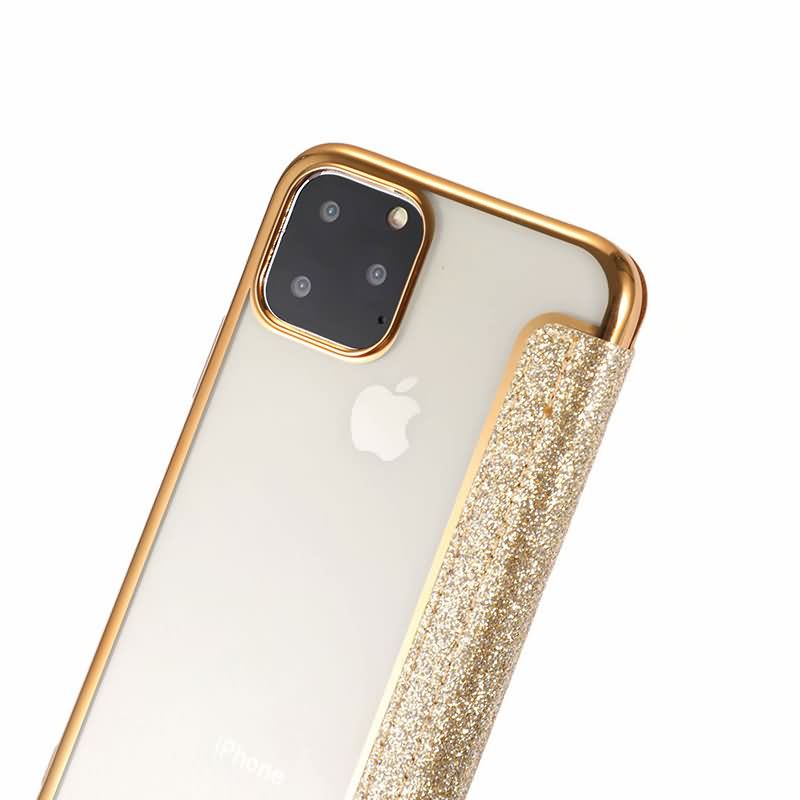 iPhone11・iPhoneSE2020対応フチがキラキラ定番透明TPUソフトケースクリアケースQi対応