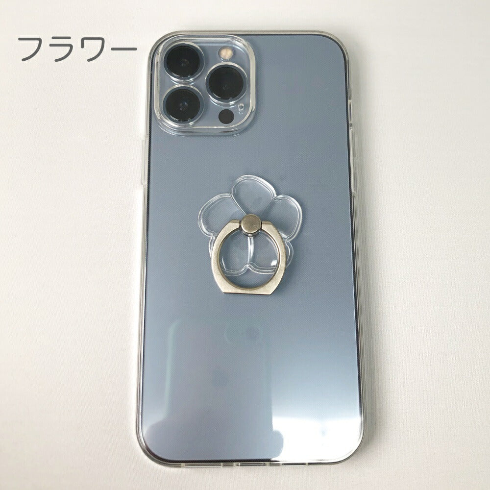透明スマホリングiPhone・スマホ対応しっかり接着透明リングホルダースタンドとしても使用可能透明ケースと相性良しリングスタンド