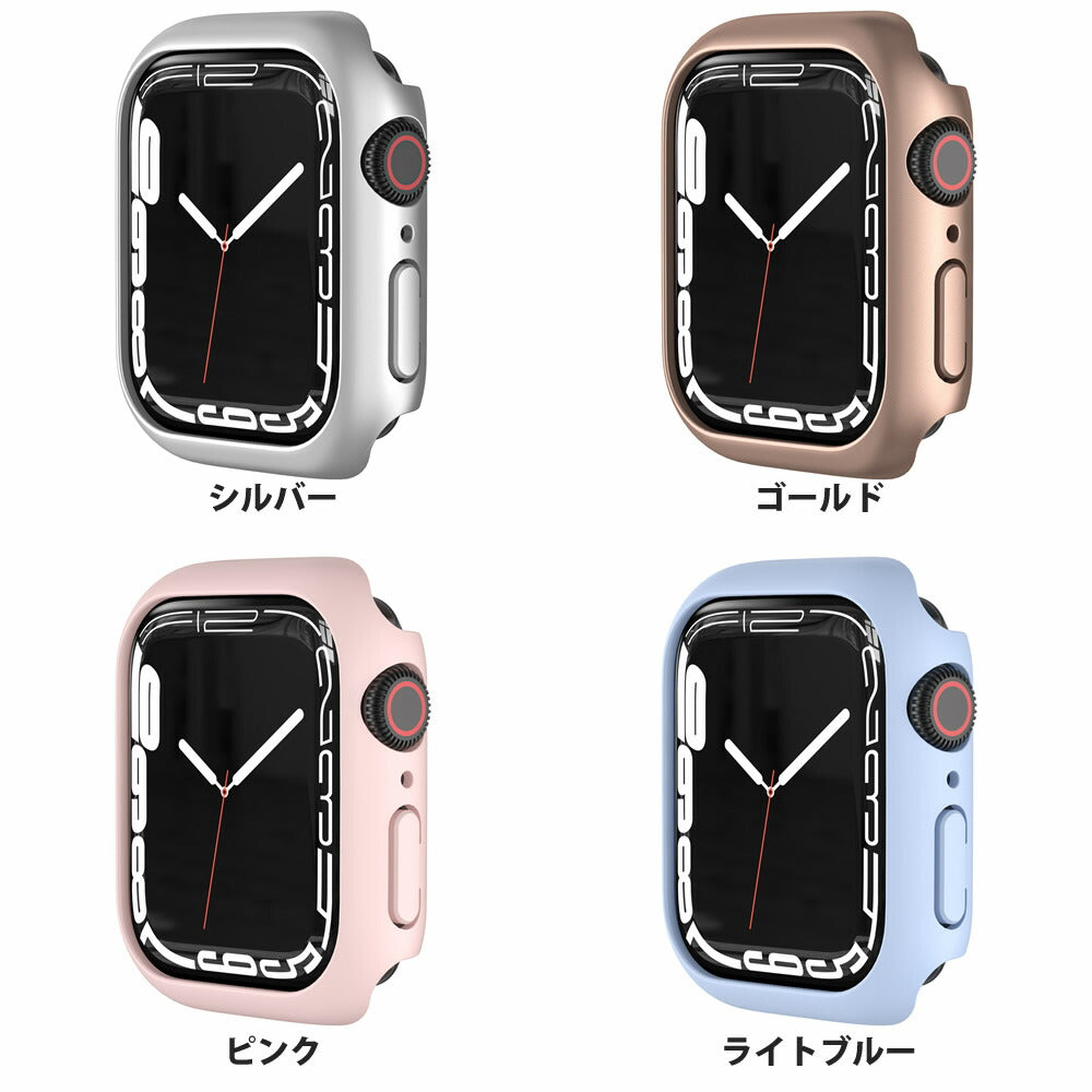 Apple Watch 文字盤 ケース カバー 45mm レッド+ゴールド - 携帯電話本体