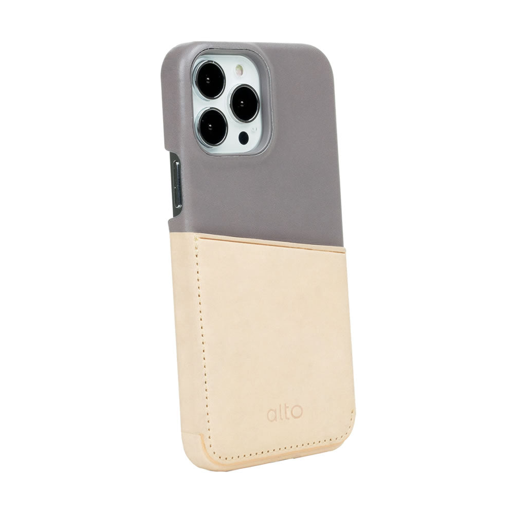 iPhone 13 mini Pro Max：alto Metro カードポケット付きケース イタリアンレザー 本革 レザーケース 背面型カバー  スマホケース おしゃれ かっこいい 韓流 台湾 かわいい 可愛い