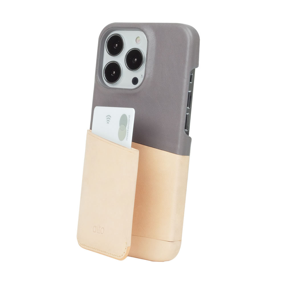 iPhone 13 mini Pro Max：alto Metro カードポケット付きケース イタリアンレザー 本革 レザーケース 背面型カバー  スマホケース おしゃれ かっこいい 韓流 台湾 かわいい 可愛い