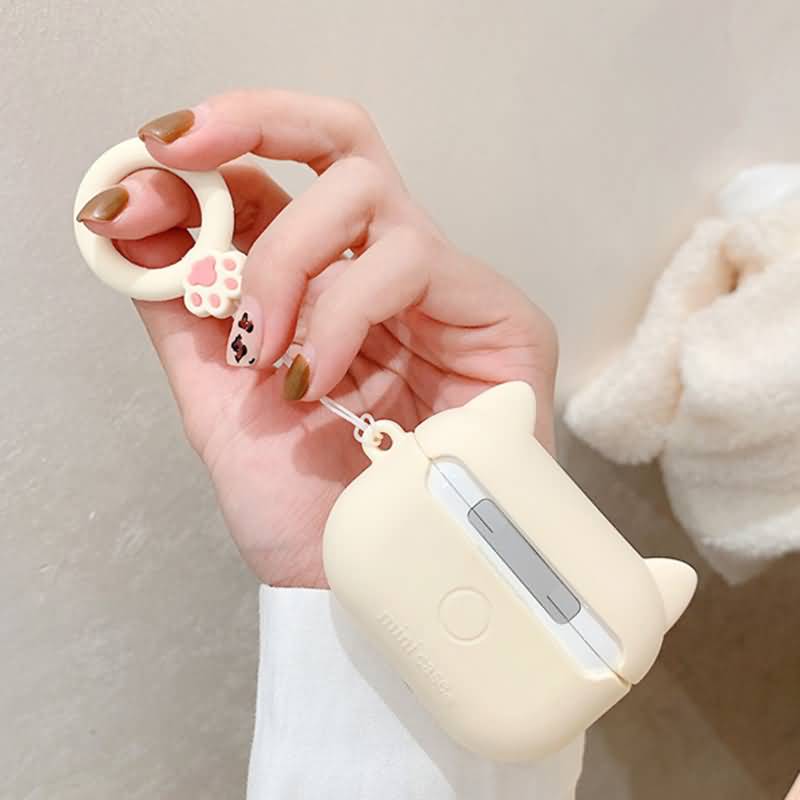 AirPods ケース かわいい肉球シリコンラバーケース 猫耳 猫好き 本体をしっかり保護 エアポッズプロ AirPods  第1世代、第2世代、第3世代 V3 AirPods Pro 全3色