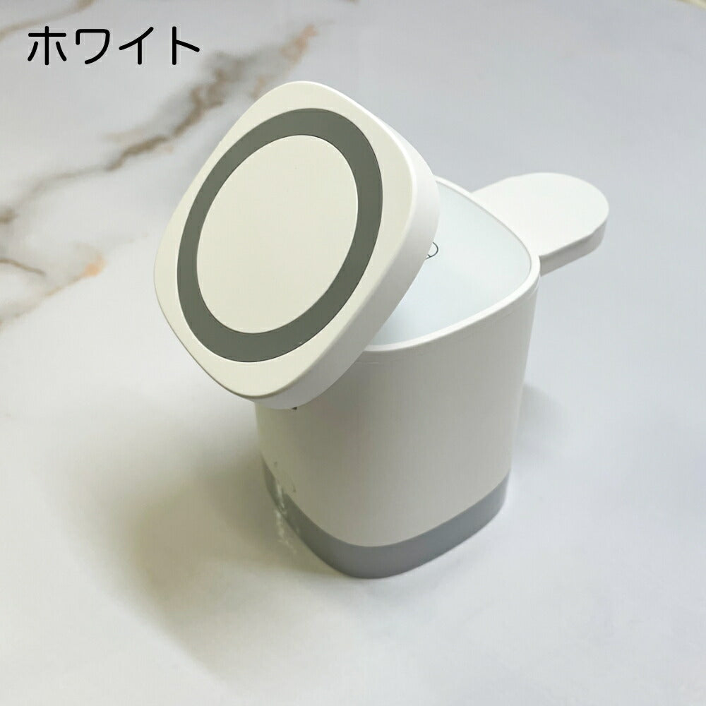 MagSafe対応ワイヤレス充電器iPhone13ProMaxminiAppleWatch&AirPods3in1急速充電照明付きマグネット充電器スマホ用充電スタンドアップルウォッチ充電器エアポッズ充電器15Wスマホ用充電スタンドiPhone12ProMaxminiかっこいいオシャレ