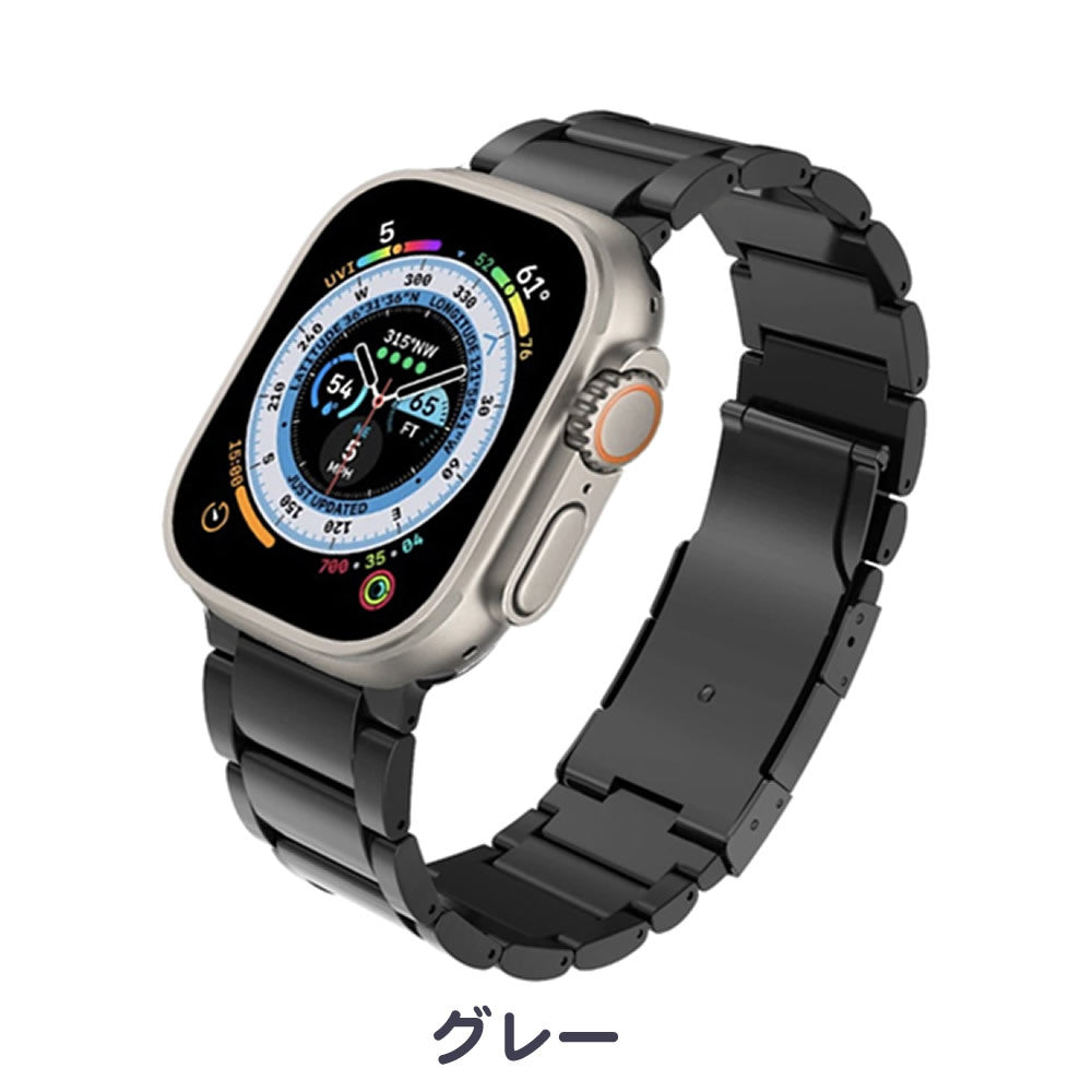 Apple Watch 42mm (44mm 45mm 49mm対応）ケース用純正ブラックリンク